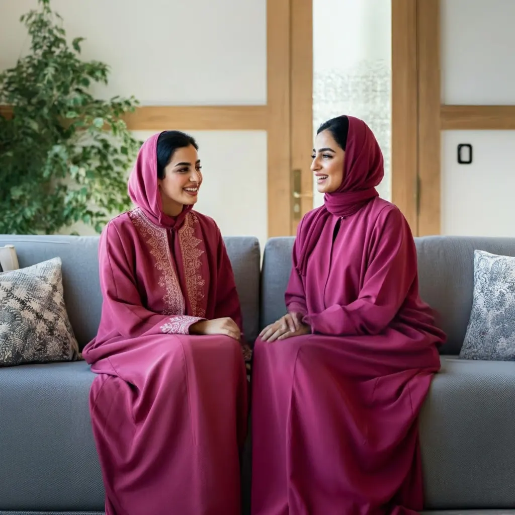 Saudi Women sitting on couch